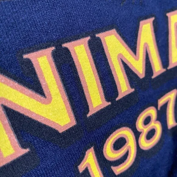 Def Leppard Womens Size X-Small Dark Blue Crewneck Sweatshirt Rock Band‎ Animal - Picture 4 of 6